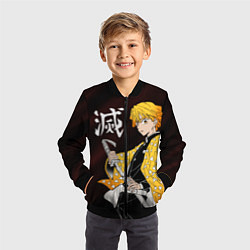 Бомбер детский КЛИНОК РАССЕКАЮЩИЙ ДЕМОНОВ, цвет: 3D-черный — фото 2