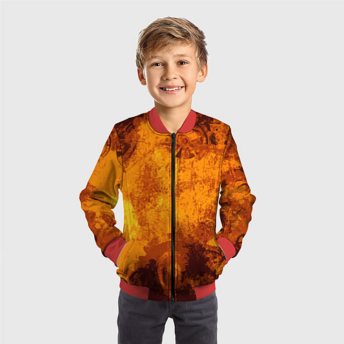 Детский бомбер Стимпанк / 3D-Красный – фото 3