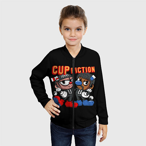 Детский бомбер CUP FICTION / 3D-Черный – фото 4