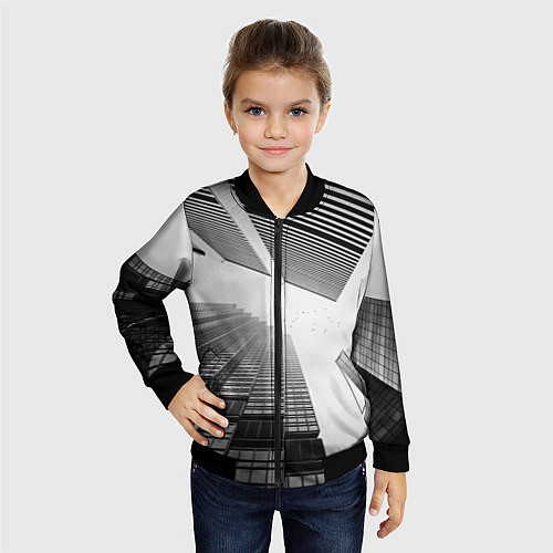Детский бомбер Минимализм / 3D-Черный – фото 4