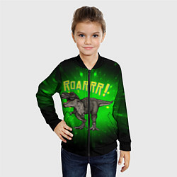 Бомбер детский Roarrr! Динозавр T-rex, цвет: 3D-черный — фото 2