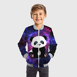 Бомбер детский Space Panda, цвет: 3D-серый — фото 2