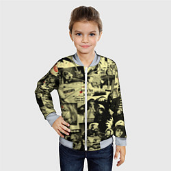 Бомбер детский РОК КУМИРЫ, цвет: 3D-серый — фото 2