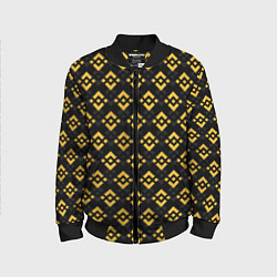 Детский бомбер ЭМБЛЕМА БИНАНС ПАТТЕРН BINANCE