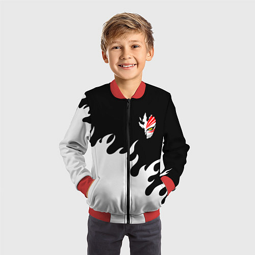 Детский бомбер BLEACH FIRE БЛИЧ ОГОНЬ / 3D-Красный – фото 3