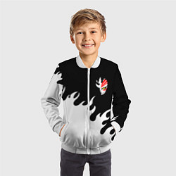 Бомбер детский BLEACH FIRE БЛИЧ ОГОНЬ, цвет: 3D-белый — фото 2