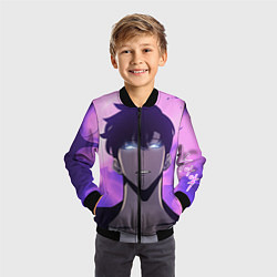 Бомбер детский Поднятие уровня в одиночку, цвет: 3D-черный — фото 2