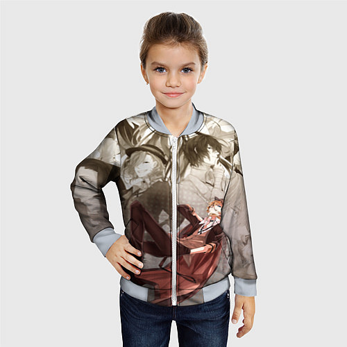 Детский бомбер Чуя Накахара / 3D-Серый – фото 4