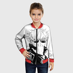 Бомбер детский Магическая битва Годжо, цвет: 3D-красный — фото 2