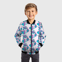 Бомбер детский Пони узор, цвет: 3D-черный — фото 2