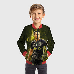 Бомбер детский Cristiano Ronaldo Juventus, цвет: 3D-красный — фото 2