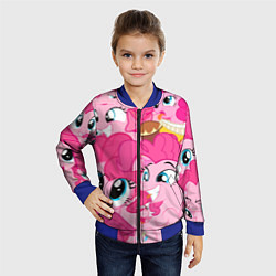 Бомбер детский Pinkie Pie pattern, цвет: 3D-синий — фото 2