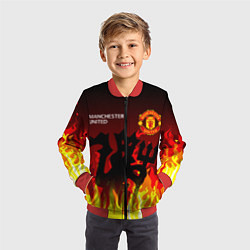 Бомбер детский MANCHESTER UNITED ДЬЯВОЛ, цвет: 3D-красный — фото 2