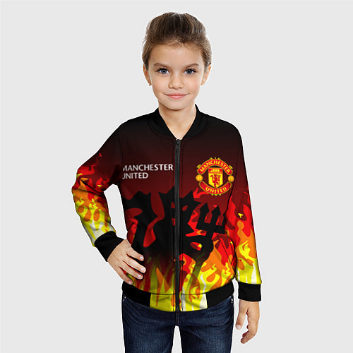 Детский бомбер MANCHESTER UNITED ДЬЯВОЛ / 3D-Черный – фото 4