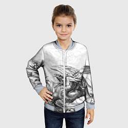 Бомбер детский Грифон, цвет: 3D-серый — фото 2