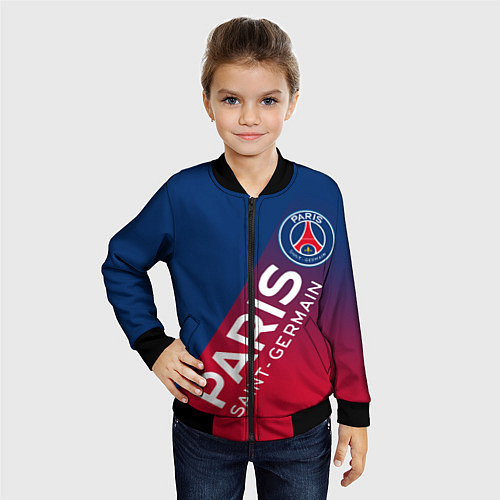 Детский бомбер ФК ПСЖ PARIS SAINT GERMAIN / 3D-Черный – фото 4