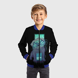 Бомбер детский Cyber Pubg Кибер Мопс, цвет: 3D-синий — фото 2