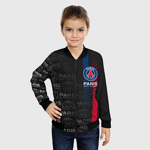 Детский бомбер ФК ПСЖ PARIS SAINT GERMAIN / 3D-Черный – фото 4