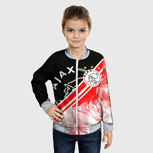 Детский бомбер FC AJAX AMSTERDAM ФК АЯКС / 3D-Серый – фото 4