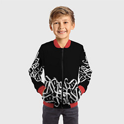 Бомбер детский КАЛЛИГРАФИЯ CALLIGRAPHY, цвет: 3D-красный — фото 2