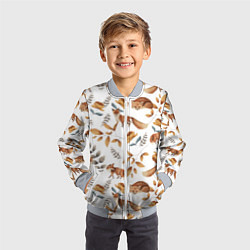 Бомбер детский Лиса, цвет: 3D-серый — фото 2