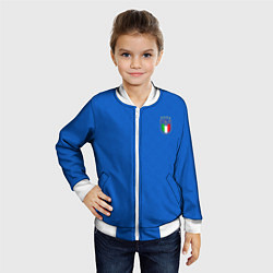 Бомбер детский Форма сборной Италии, цвет: 3D-белый — фото 2