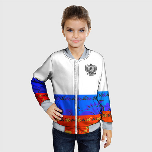 Детский бомбер Russia 3 / 3D-Серый – фото 4