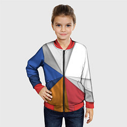 Бомбер детский Трегоугольник, цвет: 3D-красный — фото 2