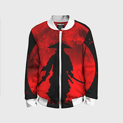 Бомбер детский САМУРАЙ кровавой луны, цвет: 3D-белый