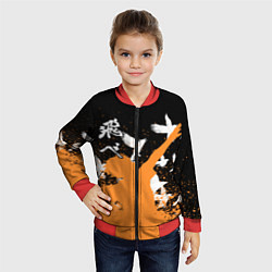 Бомбер детский Волейбол - Вороны, цвет: 3D-красный — фото 2
