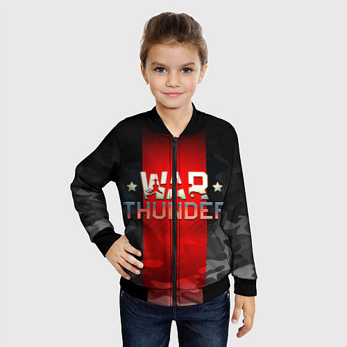 Детский бомбер WAR THUNDER ВАР ТАНДЕР / 3D-Черный – фото 4