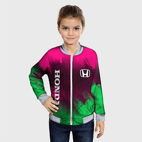 Детский бомбер NEON HONDA НЕОН ХОНДА / 3D-Серый – фото 4