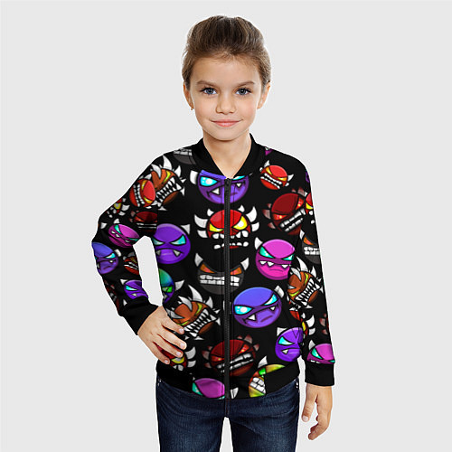 Детский бомбер Geometry Dash: Demons Squad / 3D-Черный – фото 4