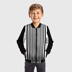 Бомбер детский Эффект Доплера, цвет: 3D-черный — фото 2