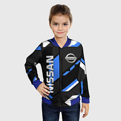 Бомбер детский НИССАН ЛОГО СИНИЯ ГЕОМЕТРИЯ CYBER, цвет: 3D-синий — фото 2