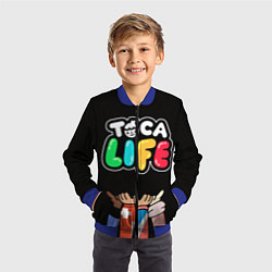 Бомбер детский Toca Life: Friends, цвет: 3D-синий — фото 2