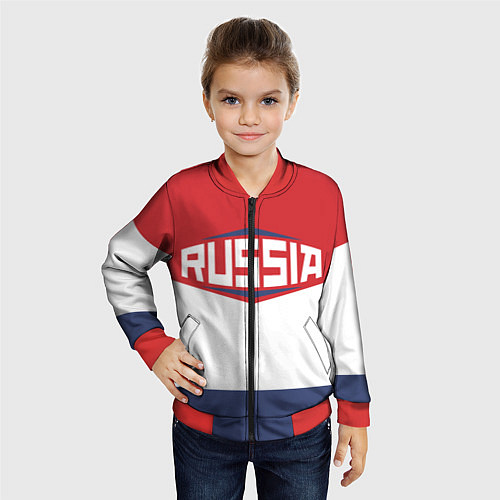 Детский бомбер Russia / 3D-Красный – фото 4