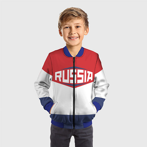 Детский бомбер Russia / 3D-Синий – фото 3