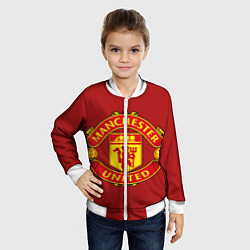Бомбер детский Manchester United F C, цвет: 3D-белый — фото 2