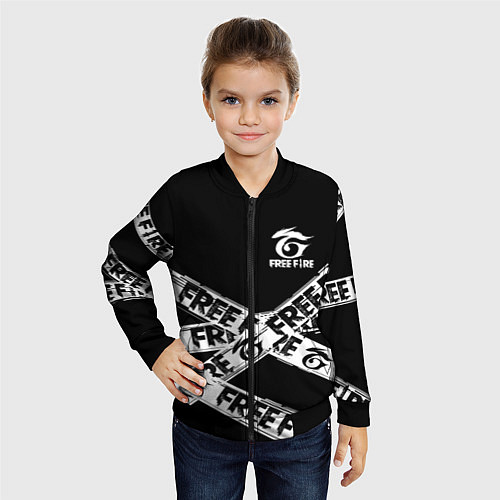 Детский бомбер GARENA FREE FIRE OFF CYBER LINE STYLE / 3D-Черный – фото 4