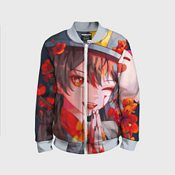 Бомбер детский Ху тао ухмыляется тебе genshin impact, цвет: 3D-серый