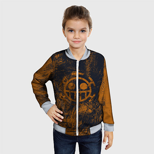 Детский бомбер Пираты сердца из Ван Пис / 3D-Серый – фото 4