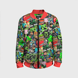 Детский бомбер МАЙНКРАФТ ВСЕ ГЕРОИ И ПРЕДМЕТЫ