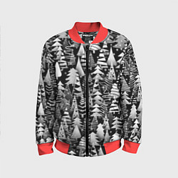 Детский бомбер Лес абстрактных ёлок