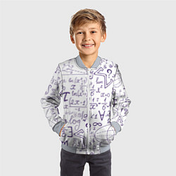 Бомбер детский МАТЕМАТИЧЕСКИЕ ФОРМУЛЫ НАУКА, цвет: 3D-серый — фото 2