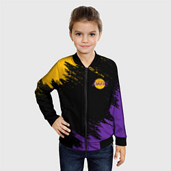 Бомбер детский LAKERS БРЫЗГИ КРАСОК, цвет: 3D-черный — фото 2