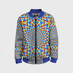 Детский бомбер Пульсирующий синий цветок иллюзия движения