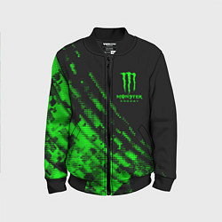 Бомбер детский Monster Energy Текстура, цвет: 3D-черный