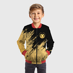 Бомбер детский Bendy and the ink machine - Вектор, цвет: 3D-красный — фото 2