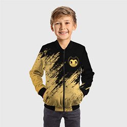 Бомбер детский Bendy and the ink machine - Вектор, цвет: 3D-черный — фото 2